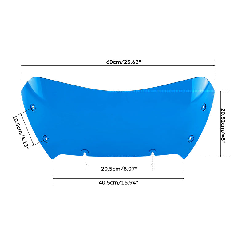 HR3 Blue Windshield Fit For Harley Road Glide 2023-2025