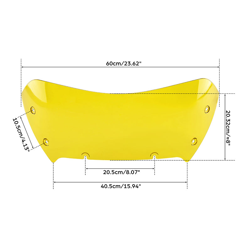 HR3 Yellow Windshield Fit For Harley Road Glide 2023-2025