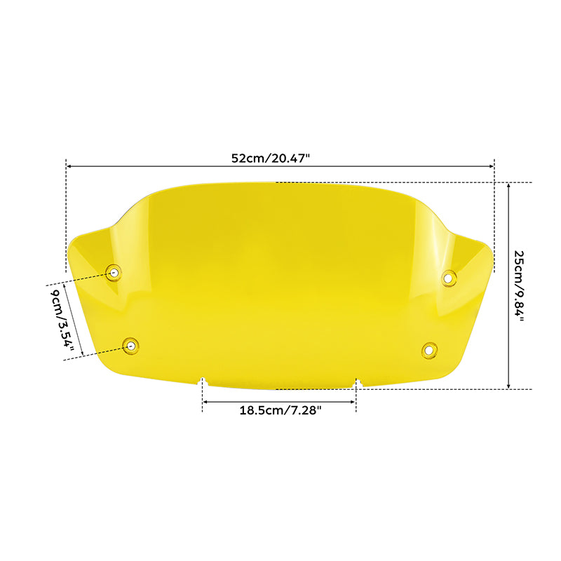 HR3 Yellow Windshield Fit For For Harley Street Glide 2023-2025