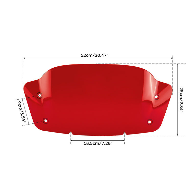 HR3 Red Windshield Fit For For Harley Street Glide 2023-2025