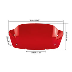 HR3 Red Windshield Fit For For Harley Street Glide 2023-2025