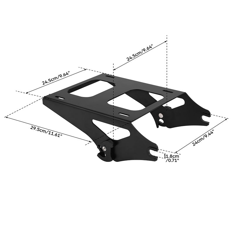 C.C. RIDER Rider Detachable 2 Up Pack Mounting Luggage Rack For Harley Touring Trunk Touring  Road King Street Glide Road Glide, 2014-2024