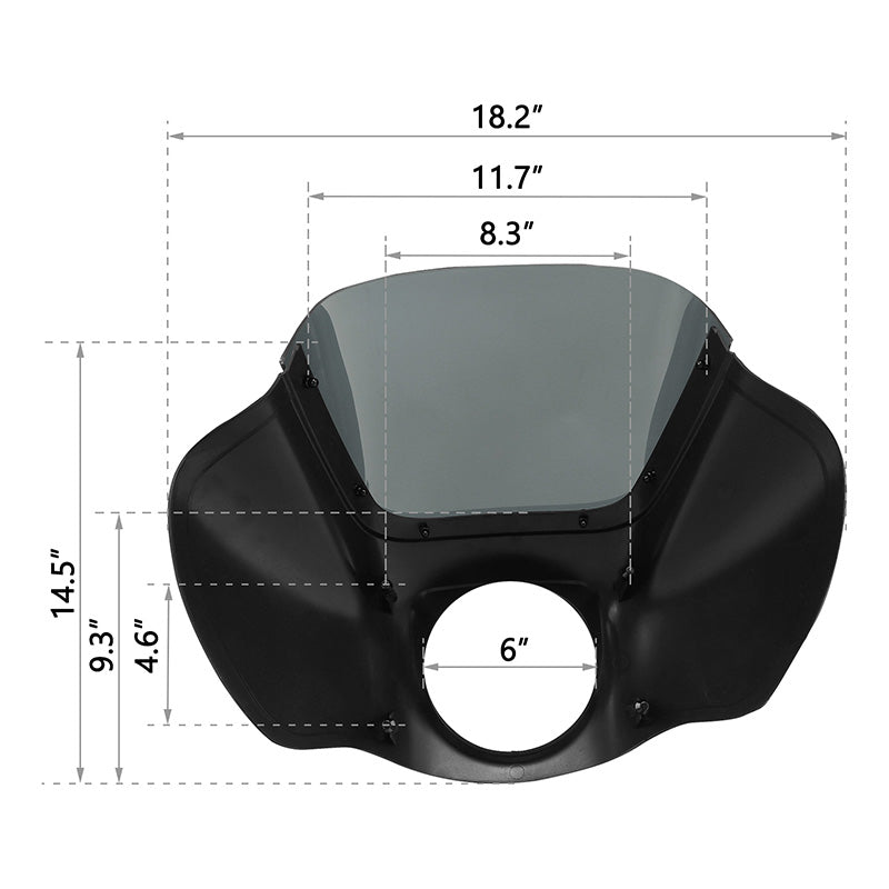 HR3 Black Denim Headlight Fairing & Windshield Fit For Harley Softail FXBB FXLR 2018-2022