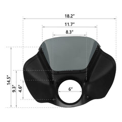 HR3 Black Denim Headlight Fairing & Windshield Fit For Harley Softail FXBB FXLR 2018-2022