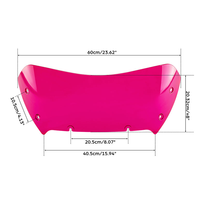 HR3 Rose Red Windshield Fit For Harley Road Glide 2023-2025