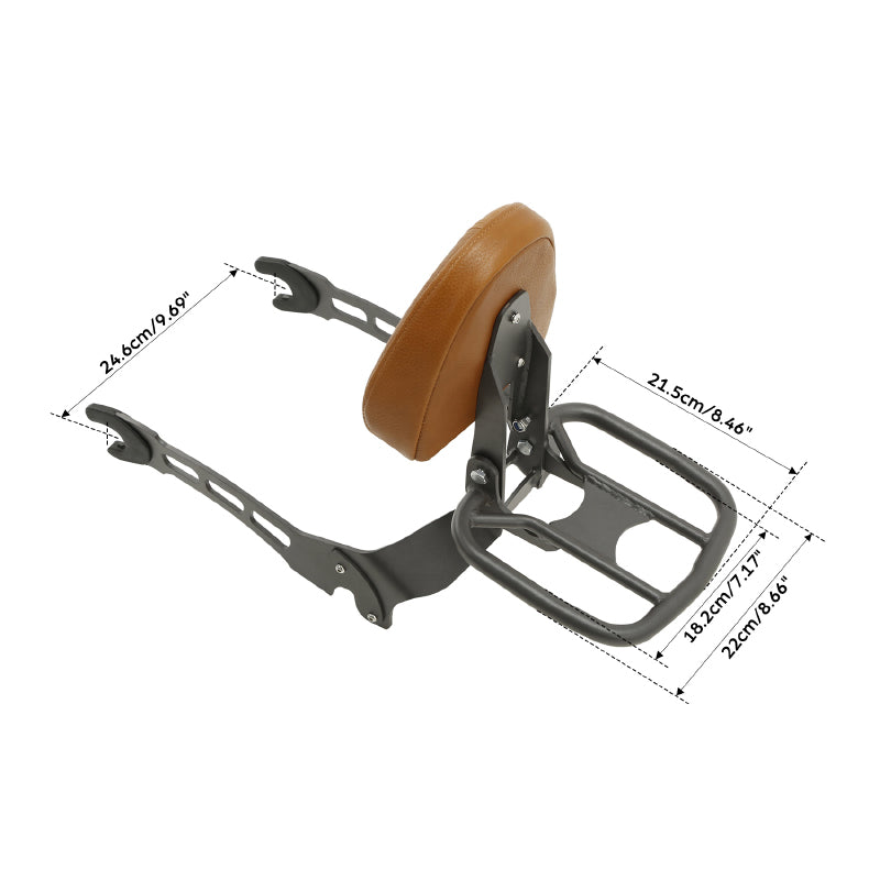 Passenger Backrest Sissy Bar With Luggage Rack For Indian Scout 2015-2024