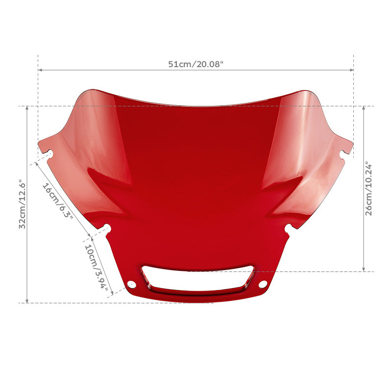 HR3 7" Red Windshield Fit For Harley Low Rider ST FXLRST 2022-2025
