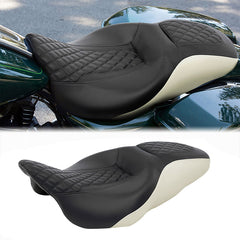 C.C. RIDER Touring Seat 2 up Seat Driver Passenger Seat Drifter For Harley Touring Street Glide Road Glide Electra Glide, 2008-2023