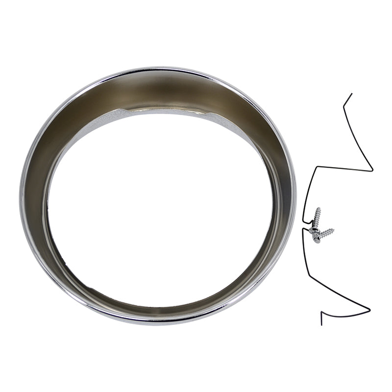 Custom Chrome 7" Headlight Lamp Trim Ring Bezel Visor Cover Fit For Harley Touring FLH 1960-Up