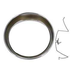 Custom Chrome 7" Headlight Lamp Trim Ring Bezel Visor Cover Fit For Harley Touring FLH 1960-Up