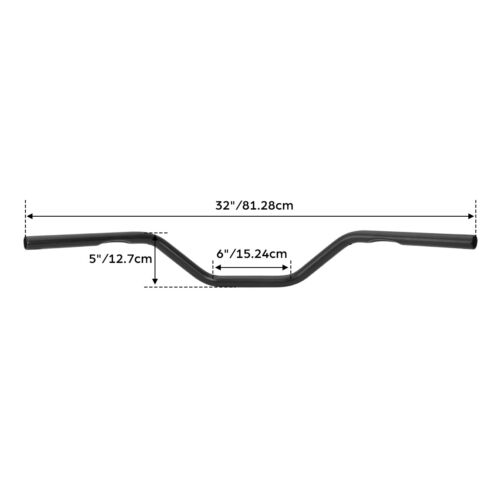 Santee 32" Wide 1” Steel Handlebars Matte Black Fit For Harley XLX with Wiring Recess