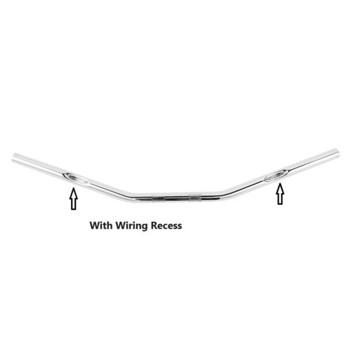 Santee 1” Steel 32" Wide Low Handlebars Chrome Fit For Harley '82-up with Wiring Recess