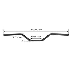 Santee 32" Wide 1” Steel Handlebars Matte Black Fit For Harley XLX with Wiring Recess