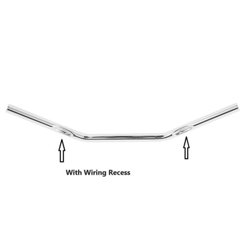 Santee 1” Steel 26" Wide Low Handlebars Chrome Fit For Harley '82-up with Wiring Recess