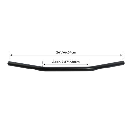 Santee 26" Wide 1” Low Handlebar Matte Black Fit For Harley 82-up with Wiring Recess