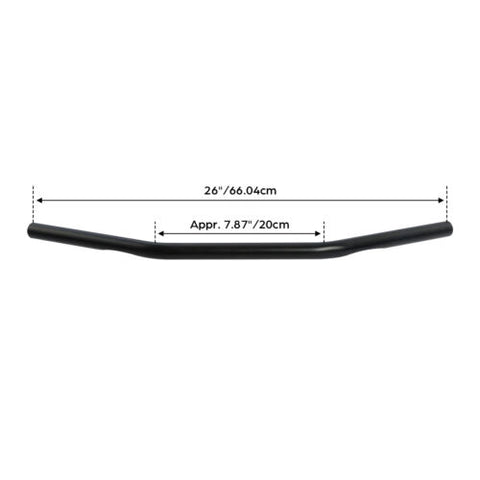 Santee 26" Wide 1” Low Handlebar Matte Black Fit For Harley 82-up with Wiring Recess